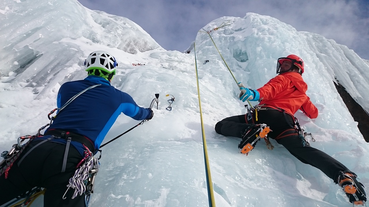 ice climbing, extreme sport, ice climbers